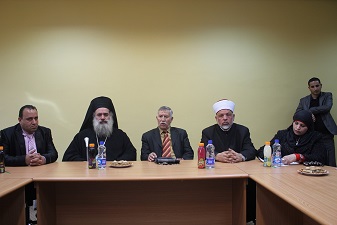Palestine Polytechnic University (PPU) - زيارة مطران القدس عطا الله حنا ووفد من مؤسسة الدفاع عن المسجد الأقصى والمقدسات الإسلامية والمسيحي لجامعة بوليتكنك فلسطين