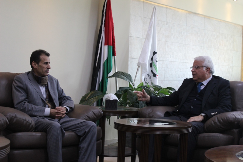 Palestine Polytechnic University (PPU) - Palestine Polytechnic University explores the joint cooperation prospects with a delegation from the Palestinian and European traffic police to develop and train members of the Palestinian traffic police