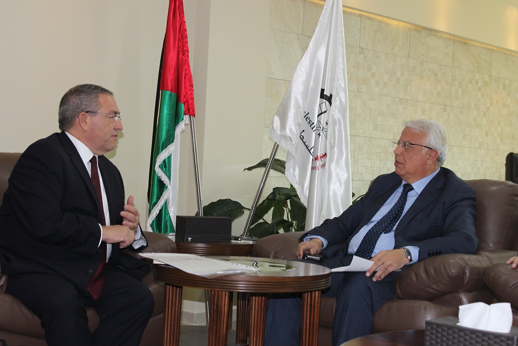 Palestine Polytechnic University (PPU) - جامعة بوليتكنك فلسطين تستقبل وفداً من مشروع الطاقة المتجددة الفلسطيني