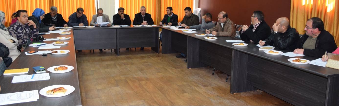 Palestine Polytechnic University (PPU) - الإجتماع الأول للجنة الفنية للمركز الوطني الفلسطيني للسلامة والصحة المهنية وحماية البيئة