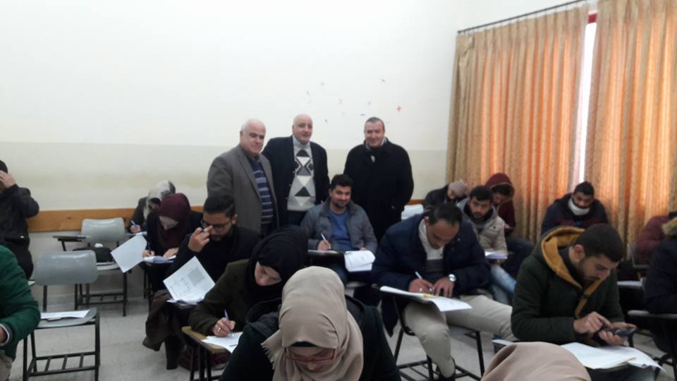 Palestine Polytechnic University (PPU) - جولة عميد الكلية ورئيس دائرة الهندسة المدنية والمعمارية على قاعات الامتحانات