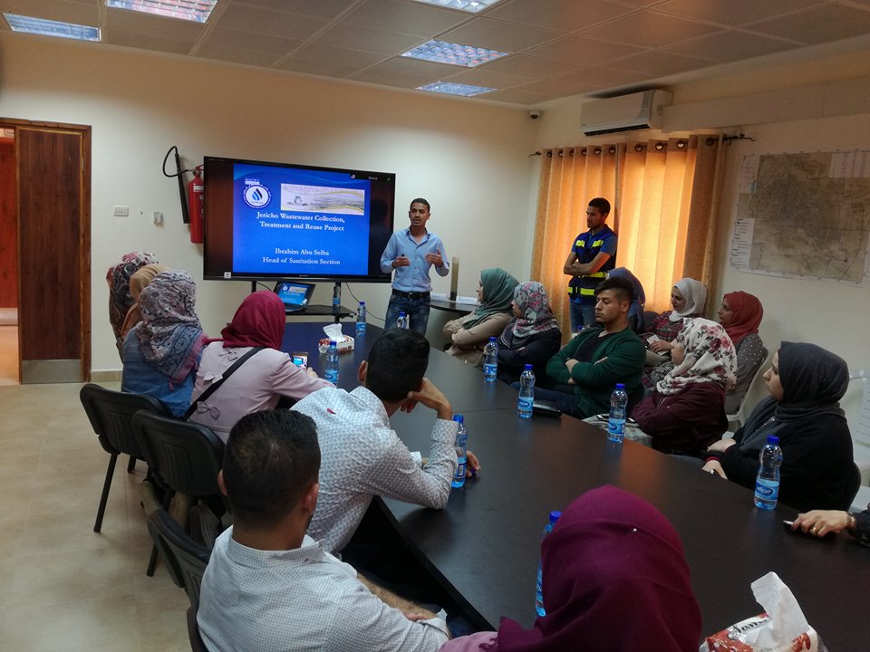 Palestine Polytechnic University (PPU) -  زيارة طلبة هندسة تكنولوجيا البيئة إلى  محطة الصرف الصحي في أريحا  وبلدية العوجا في الأغوار