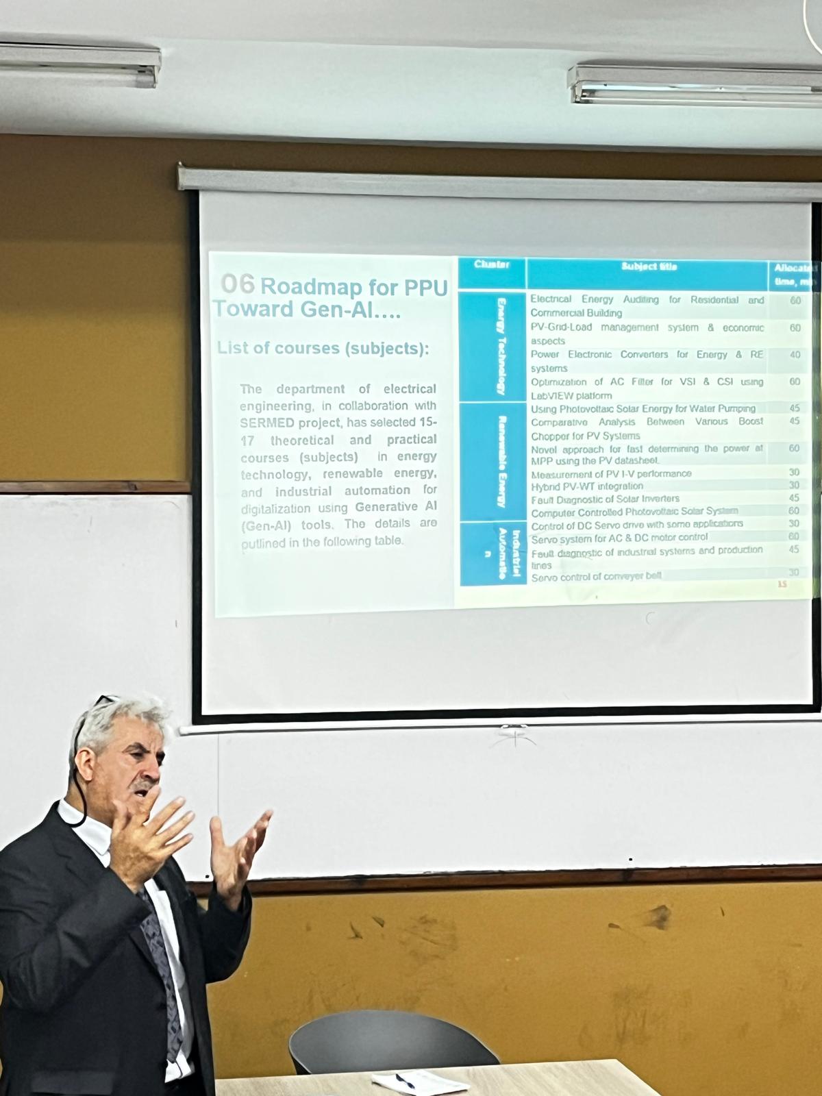Palestine Polytechnic University (PPU) - عقد ندوة علمية للأستاذ الدكتور سمير حنا 