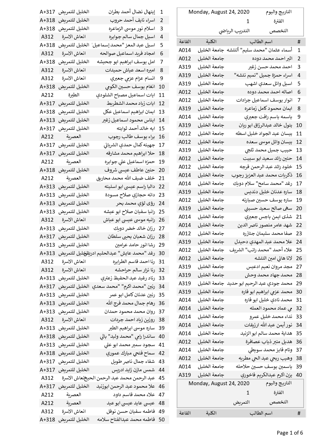 اعلان خاص بالامتحان الشامل النظري ٢٠٢٠