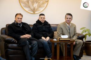 Palestine Polytechnic University (PPU) - رئيس جامعة بوليتكنك فلسطين يستقبل كتلة العطاء في انتخابات غرفة تجارة وصناعة وزراعة الخليل