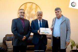 Palestine Polytechnic University (PPU) - رئيس جامعة بوليتكنك فلسطين يستقبل وفداً من أم الفحم وعلى رأسهم رئيس بلدية أم الفحم