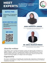 Palestine Polytechnic University (PPU) - دعوة لحضور ندوة علمية عبر الانترنت webinar 
