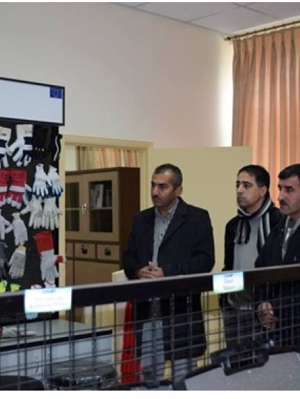 Palestine Polytechnic University (PPU) - زيارة وفد من اتحاد صناعة الحجر للمركز الوطني للسلامة والصحة المهنية  في جامعة بوليتكنك فلسطين