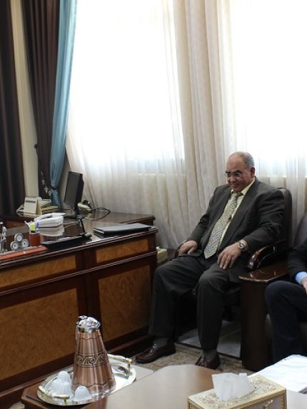 Palestine Polytechnic University (PPU) - جامعة بوليتكنك فلسطين تبحث  تعزيز التعاون المشترك مع رئيس الجمعية الخيرية المتحدة للأراضي المقدسة