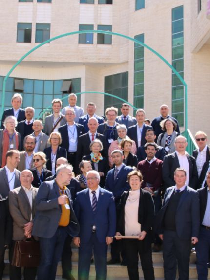 Palestine Polytechnic University (PPU) - عشرون رئيس جامعة ألمانية عريقة ومُمثلين عن مؤسسة الداد الألمانية يزورون جامعة بوليتكنك فلسطين