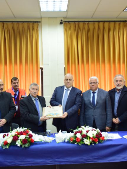 Palestine Polytechnic University (PPU) - جامعة بوليتكنك فلسطين تستقبل وزير العمل الفلسطيني في مقر المركز الوطني الفلسطيني للسلامة والصحة المهنية  تحت عنوان اللقاء المفتوح مع وزير العمل الفلسطيني في السلامة والصحة المهنية