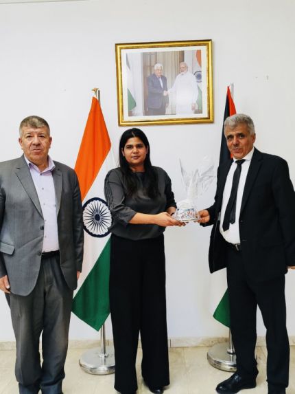 Palestine Polytechnic University (PPU) - وفد من جامعة بوليتكنك فلسطين يزور الممثلية الهندية في دولة فلسطين 