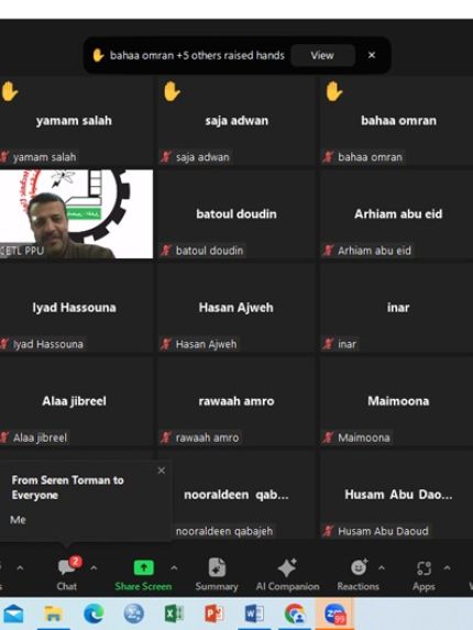Palestine Polytechnic University (PPU) - جامعة بوليتكنك فلسطين تنظم ورشة عمل حول استخدام برنامج مندلي Mendeley لإدارة المراجع العلمية