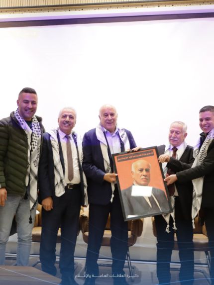 Palestine Polytechnic University (PPU) - جامعة بوليتكنك فلسطين تستقبل الفريق جبريل الرجوب في زيارة رسمية لاستعراض إنجازات "الفدائي" في كأس العرب