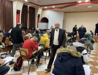 ادارة الجامعة في جولة على قاعات الامتحانات النهائية